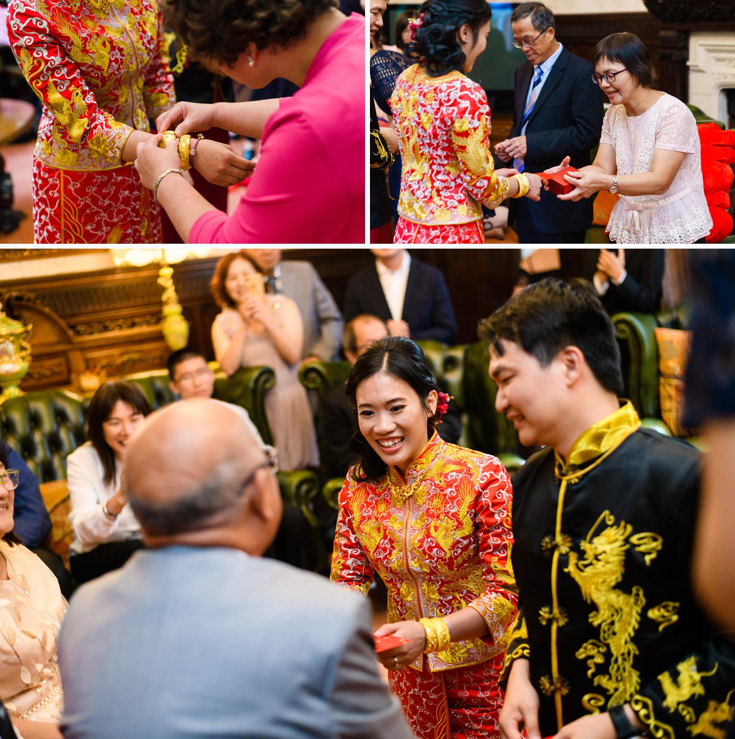 Chinese tea ceremony at Leona & Steven's wedding at Eriviat Hall