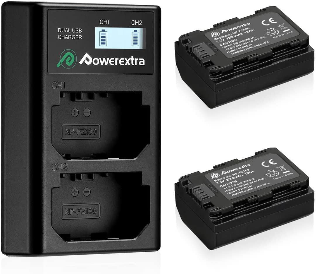 Powerextra NP-FZ100 2 pack