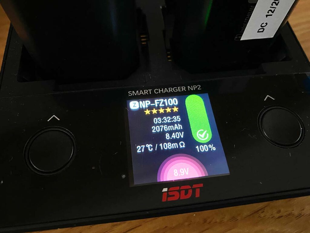 Capacity of Sony battery