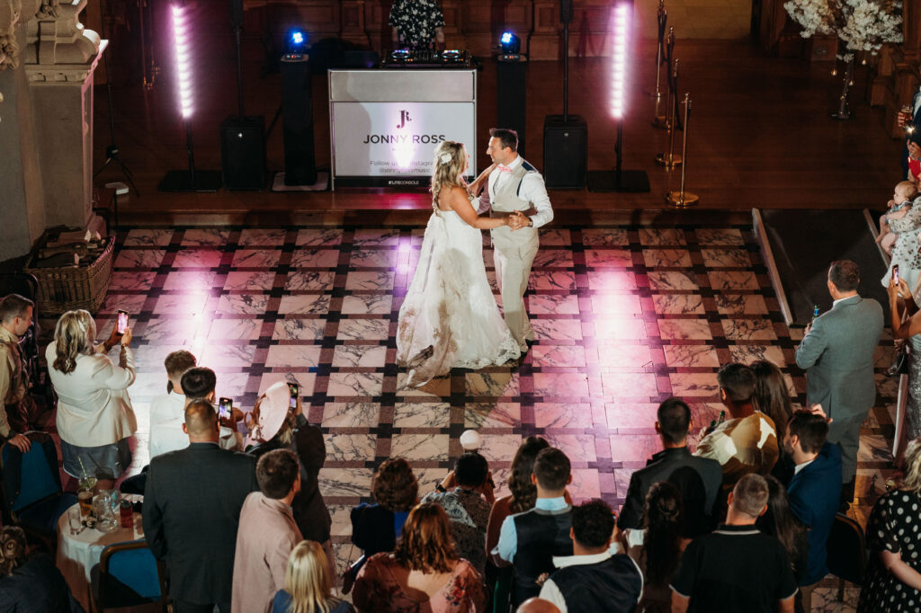 first dance in grand hall of Harlaxton Manor