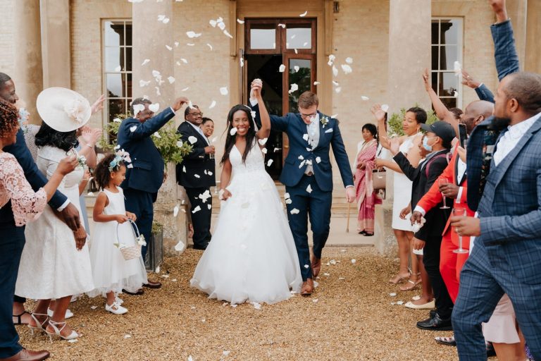 Confetti tunnel at Stubton Hall